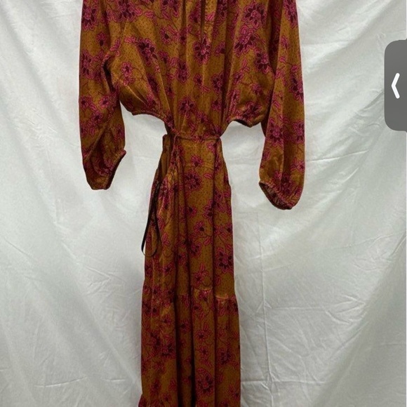 Jessica Simpson Orange Long Sleeve Sundress - Picture 3 of 5